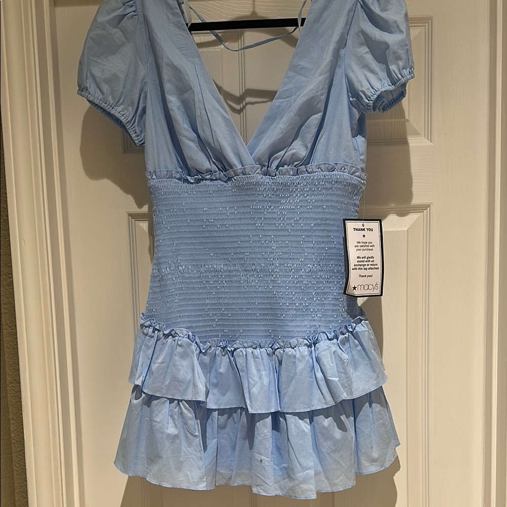 B. Darlin juniors light Blue Ruffled Mini Dress size 9/10